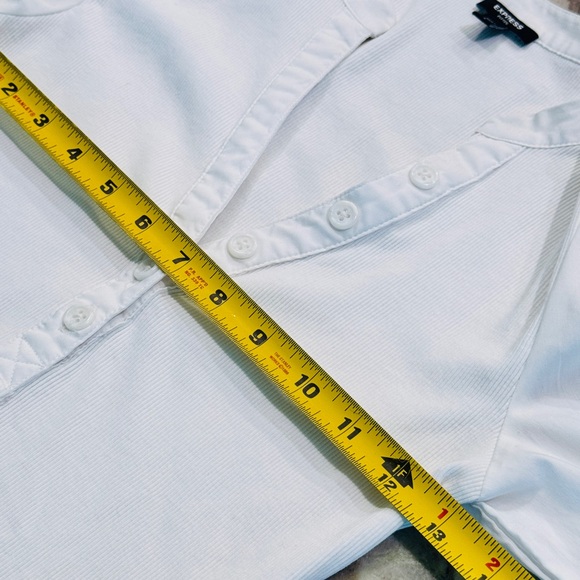 Express White Blouse with Puffed Sleeves - Picture 6 of 6